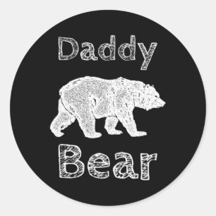 Camping Shirts für Männer Funny Daddy Bear T Shirt Runder Aufkleber