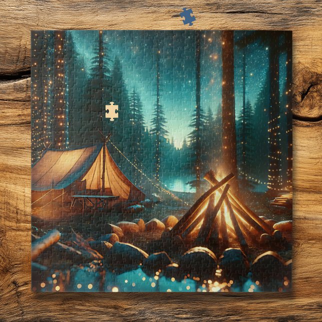 Camping-Site mit Hübschen Leuchten Puzzle (Von Creator hochgeladen)