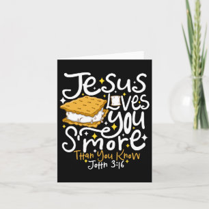 Camping Smore Jesus Lieben Sie John Bible Verse Ch Karte