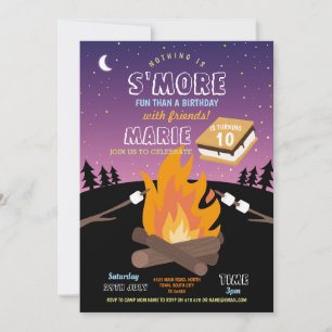 Camping S'More Party Camp Fire Girls Einladung