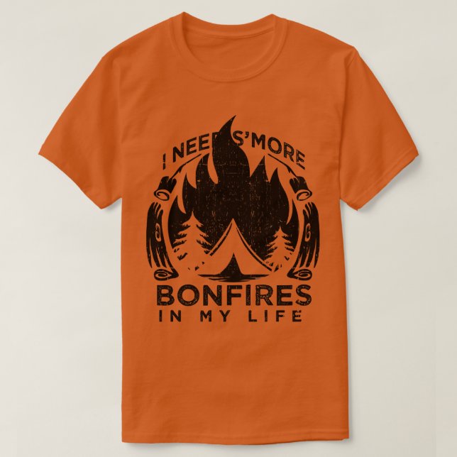 Camping Smores Geschenk T-Shirt (Design vorne)