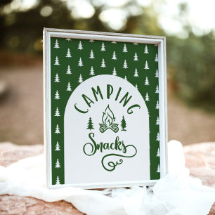 Camping Snacks One Happy Camper Geburtstag Poster