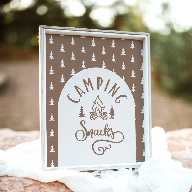 Camping Snacks One Happy Camper Geburtstag Poster (Von Creator hochgeladen)