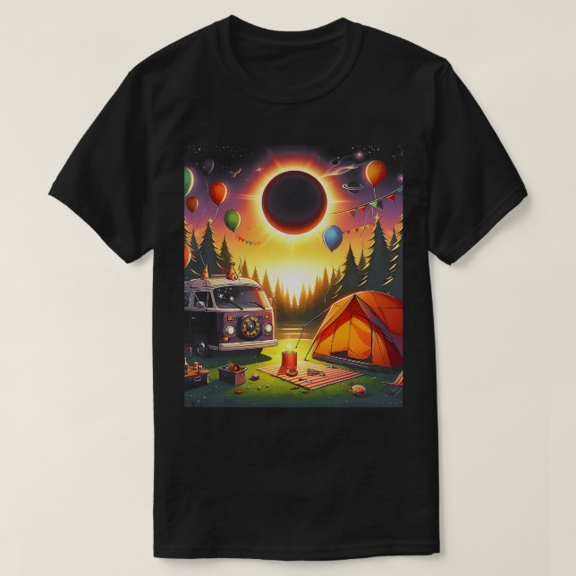 Camping Solar Eclipse mein erstes Gesamtsolarmee T-Shirt (Design vorne)