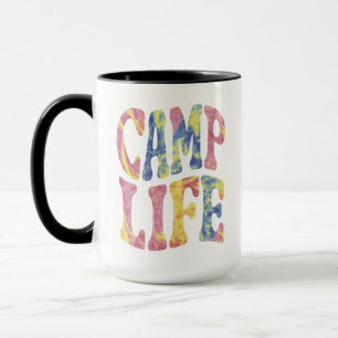 Camping Sommer Mädchen Camp Leben Tie-Dye Retro  Tasse