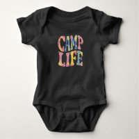 Camping Sommer Mädchen Camping Leben Tie-Die Retro