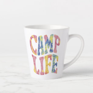 Camping Sommer Mädchen Camping Leben Tie-Die Retro Milchtasse