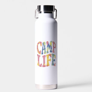 Camping Sommer Mädchen Camping Leben Tie-Dye Retro Trinkflasche