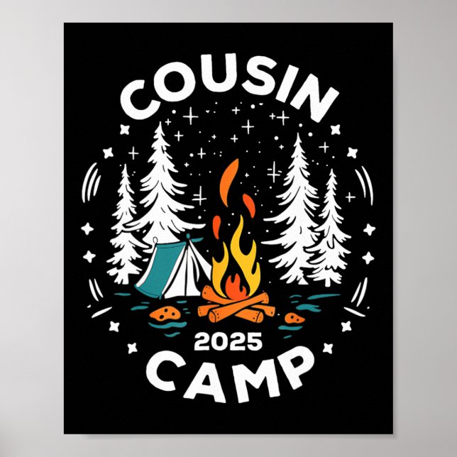 Camping-Sommerferien-Crew-Cousin-Camp 2025  Poster (Vorne)