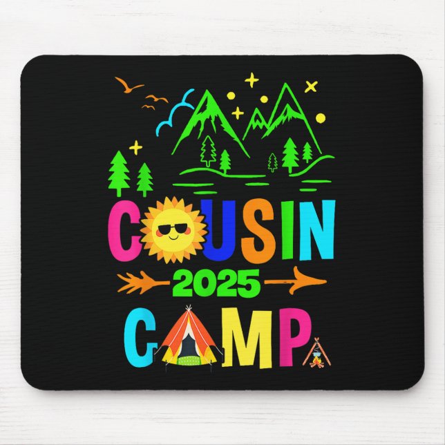 Camping Sommerferien Crew Cousin Camp 20 Mousepad (Vorne)