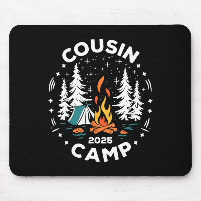 Camping-Sommerurlaub-Crew-Cousin-Camp 2025  Mousepad (Vorne)