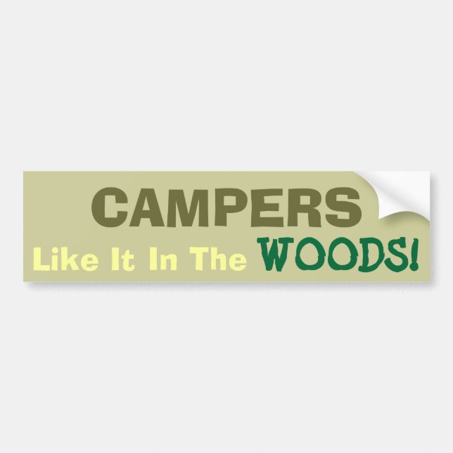 Camping Spaß! Autoaufkleber (Vorne)