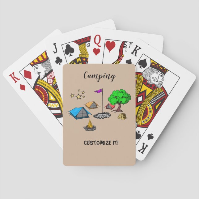 Camping-Spielkarten Spielkarten (Rückseite)