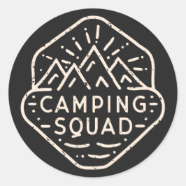 Camping Squad Adventure Buddy Camp Runder Aufkleber