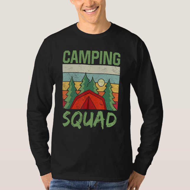 Camping Squad Camp Campfire Camper Campsite T-Shirt (Vorderseite)