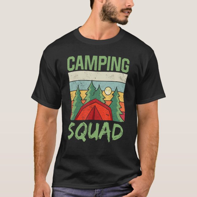 Camping Squad Camp Campfire Camper Campsite T-Shirt (Vorderseite)