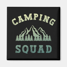 Camping Squad Camping Trip Gebirge Außenbereich Magnet