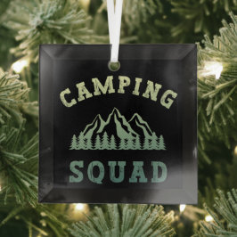 Camping Squad Camping Trip Gebirge Außenbereich Ornament Aus Glas