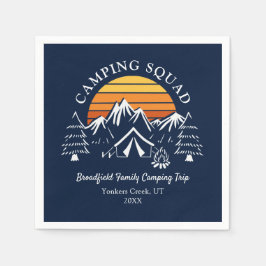 Camping Squad Matching Family Vacation Custom Serviette