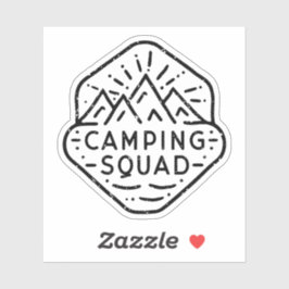 Camping-Squad passend Sommerlager Aufkleber