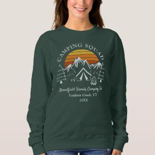 Camping Squad Retro Family Matching Mama Camp Sweatshirt
