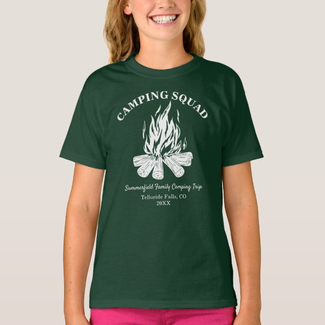 Camping Squad Sommerferien T-Shirt (Vorderseite)