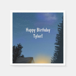 Camping Starry Night Party Serviette