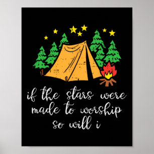 Camping-Stars, gemacht, um christliche Camper-Männ Poster