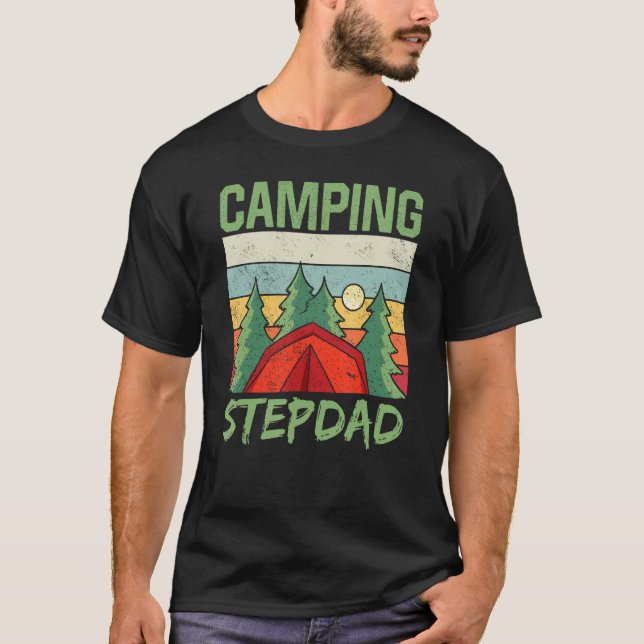 Camping Stepdad Campfire Camp Camper Campsite T-Shirt (Vorderseite)