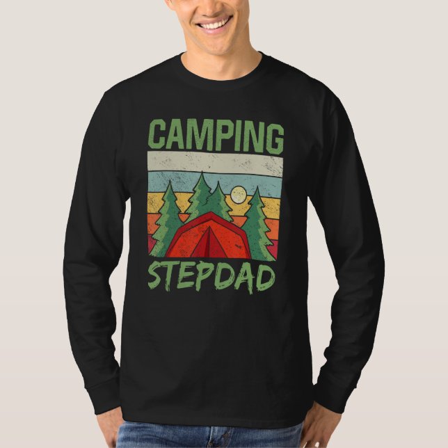 Camping Stepdad Campfire Camp Camper Campsite T-Shirt (Vorderseite)