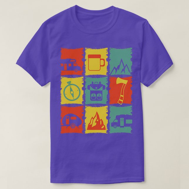 Camping Stuff für einen Camper T-Shirt (Design vorne)