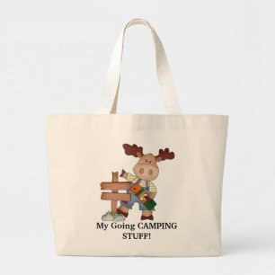 Camping Stuff Moose Tote Bag Jumbo Stoffbeutel