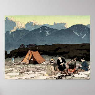 Camping Südjapan Alpen Yoshida Hiroshi 1928 Poster