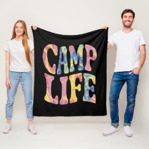 Camping Summer Girls Camp Krawatte Die Retro Fleecedecke