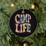 Camping Summer Girls Camp Krawatte Die Retro Keramik Ornament<br><div class="desc">Camping Summer Girls Camp Krawatte Die Retro</div>