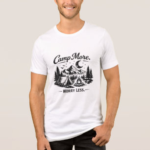 Camping-T-Shirt "Mehr campen, weniger Sorgen" Tri-Blend Shirt