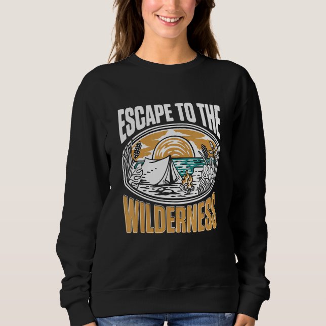 Camping Tent Escape to the wilderness Sweatshirt (Vorderseite)