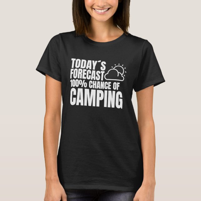 Camping tents campsite weather preview camping T-Shirt (Vorderseite)