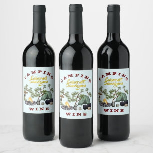 Camping Thema Custom Wine Labels Weinetikett