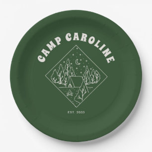 Camping Theme Junggeselinnen-Abschied Pappteller