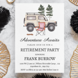 Camping Theme Retirement Party Einladung