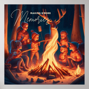 Camping Themed Art   S'mores machen Poster
