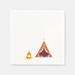 Camping Themed Birthday Napkins Serviette