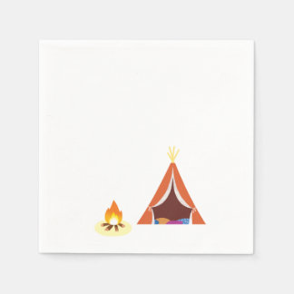 Camping Themed Birthday Napkins Serviette