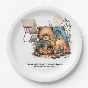 Camping themed Funny Sprichwort für Camper Pappteller