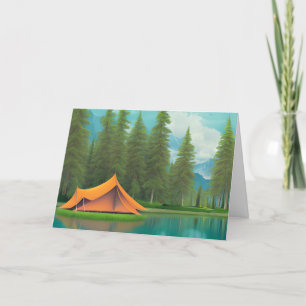 Camping Themed Happy Geburtstag für Ihn Karte