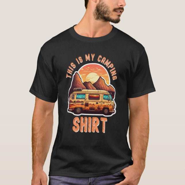 Camping Trailer Camper Van Mobile Home Caravan Mot T-Shirt (Vorderseite)