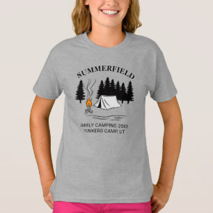 Camping Trip Campfire Familie Wiedersehen Custom T-Shirt