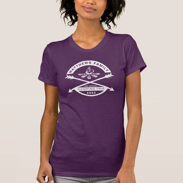 Camping Trip Wiedersehen Shirt | Weißes Design (Vorderseite)