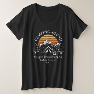 Camping-Trupp Familienurlaub passende Mom Große Größe T-Shirt